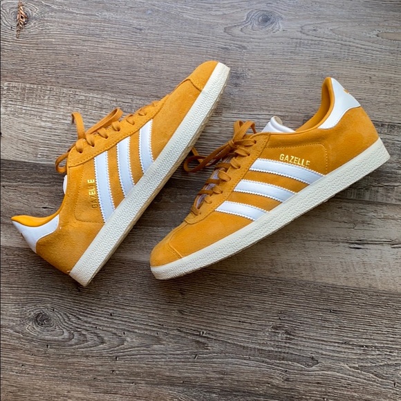 yellow adidas gazelle womens